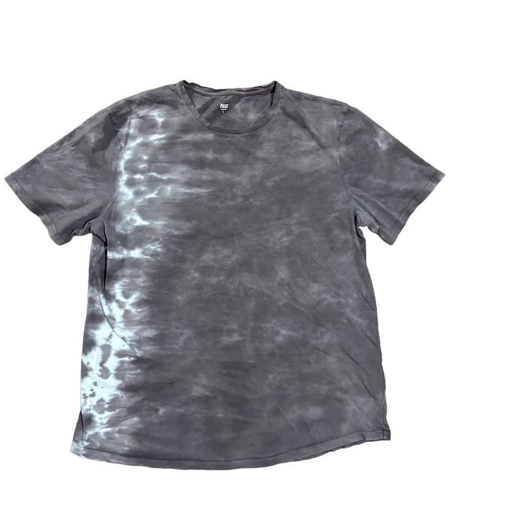 Paige gray white tie dye tee shirt womens L